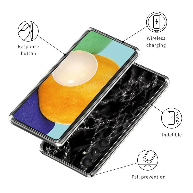 For Samsung Galaxy A24 4G (162.1 x 77.6 x 8.3mm) Case Pattern Printing Slim TPU Phone Cover