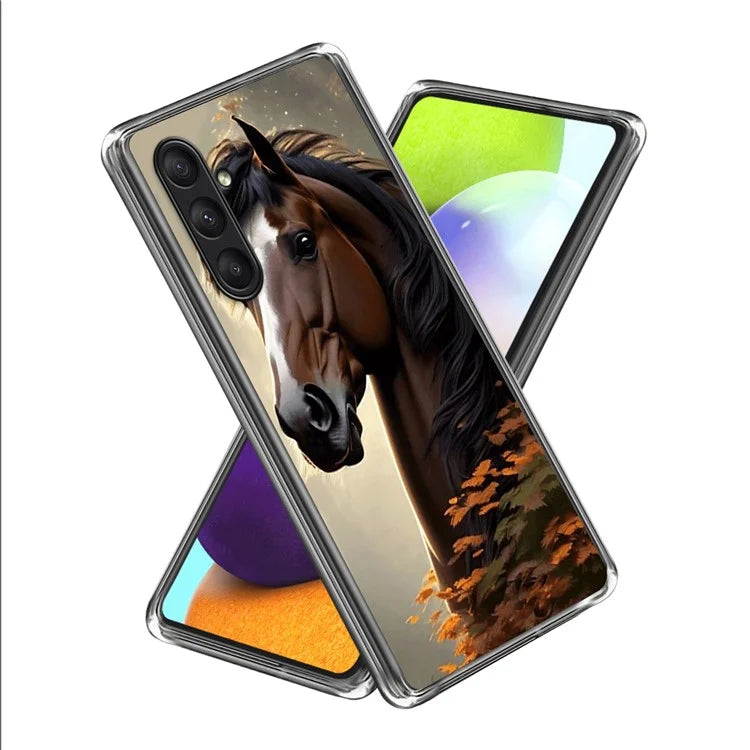 For Samsung Galaxy A24 4G (162.1 x 77.6 x 8.3mm) Case Pattern Printing Slim TPU Phone Cover