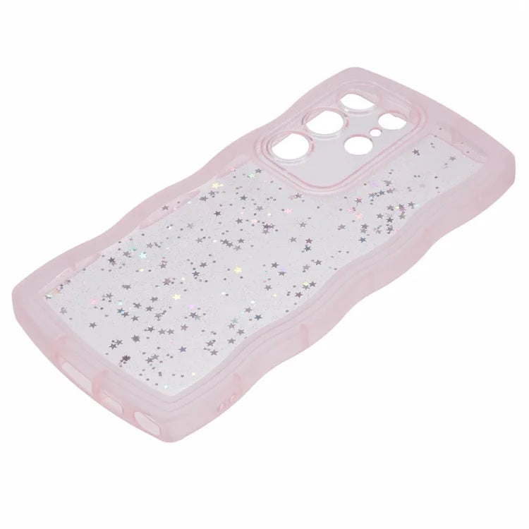 JTW Series for Samsung Galaxy S24 Ultra Slim Case Wavy Edge Epoxy TPU Phone Cover
