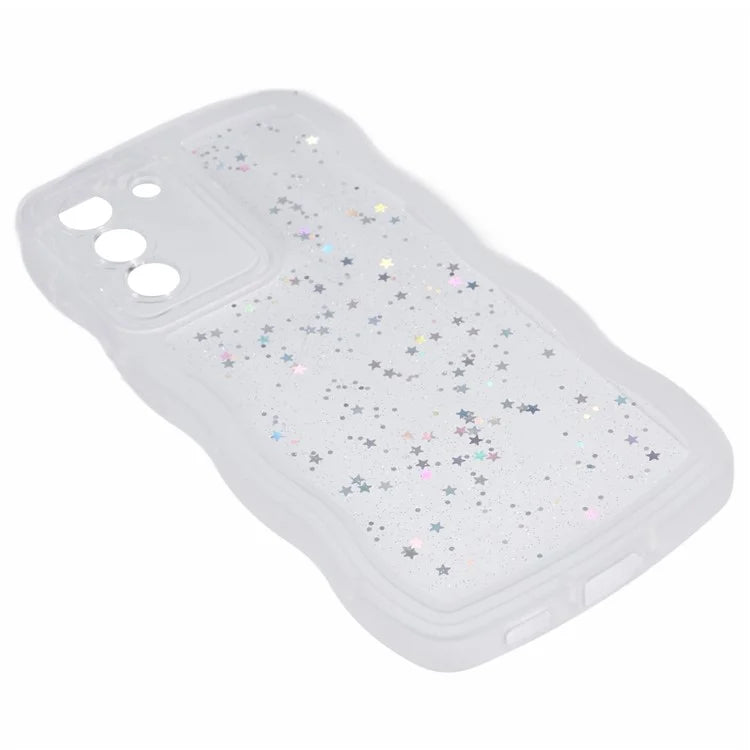 JTW Series for Samsung Galaxy S22 5G TPU Case Shockproof Epoxy Phone Cover Wavy Edge
