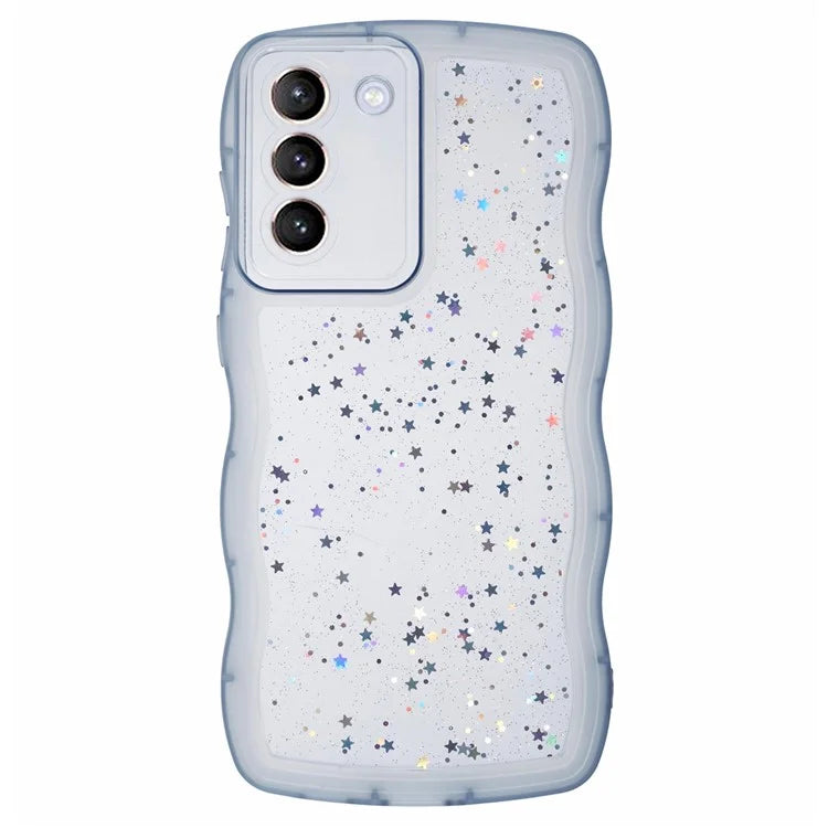 JTW Series for Samsung Galaxy S22 5G TPU Case Shockproof Epoxy Phone Cover Wavy Edge