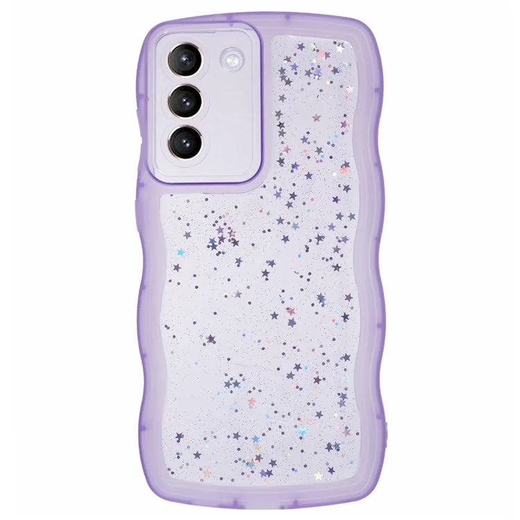 JTW Series for Samsung Galaxy S22 5G TPU Case Shockproof Epoxy Phone Cover Wavy Edge