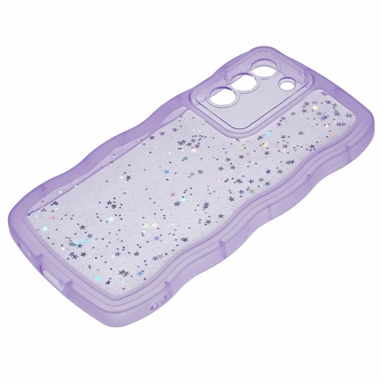 JTW Series for Samsung Galaxy S22 5G TPU Case Shockproof Epoxy Phone Cover Wavy Edge