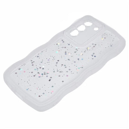 JTW Series for Samsung Galaxy S21 FE 5G Case Wave Frame Curly Shape TPU Epoxy Phone Cover