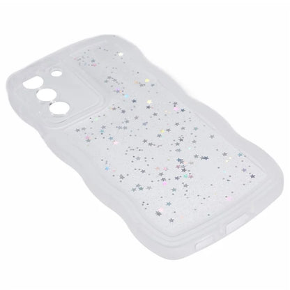 JTW Series for Samsung Galaxy S21 FE 5G Case Wave Frame Curly Shape TPU Epoxy Phone Cover