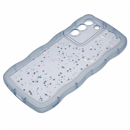 JTW Series for Samsung Galaxy S21 FE 5G Case Wave Frame Curly Shape TPU Epoxy Phone Cover