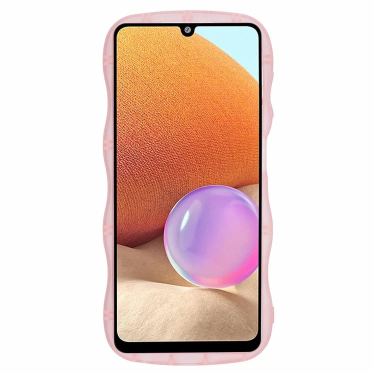 JTW Series for Samsung Galaxy A32 4G (EU Version) Case Glitter Stars Wavy Edge TPU Phone Cover