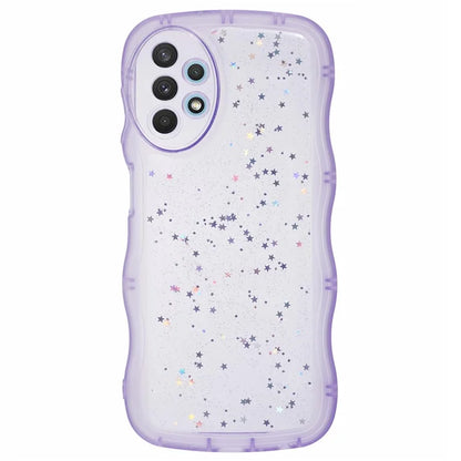 JTW Series for Samsung Galaxy A32 4G (EU Version) Case Glitter Stars Wavy Edge TPU Phone Cover