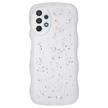JTW Series for Samsung Galaxy A32 4G (EU Version) Case Glitter Stars Wavy Edge TPU Phone Cover