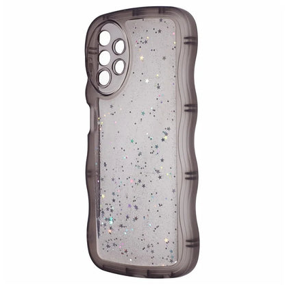 JTW Series for Samsung Galaxy A32 4G (EU Version) Case Glitter Stars Wavy Edge TPU Phone Cover