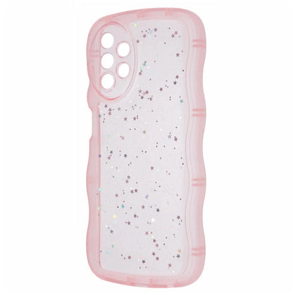 JTW Series for Samsung Galaxy A33 5G TPU Case Wavy Edge Glitter Stars Back Phone Cover