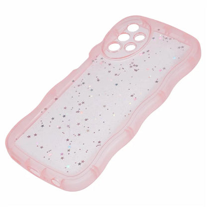 JTW Series for Samsung Galaxy A33 5G TPU Case Wavy Edge Glitter Stars Back Phone Cover