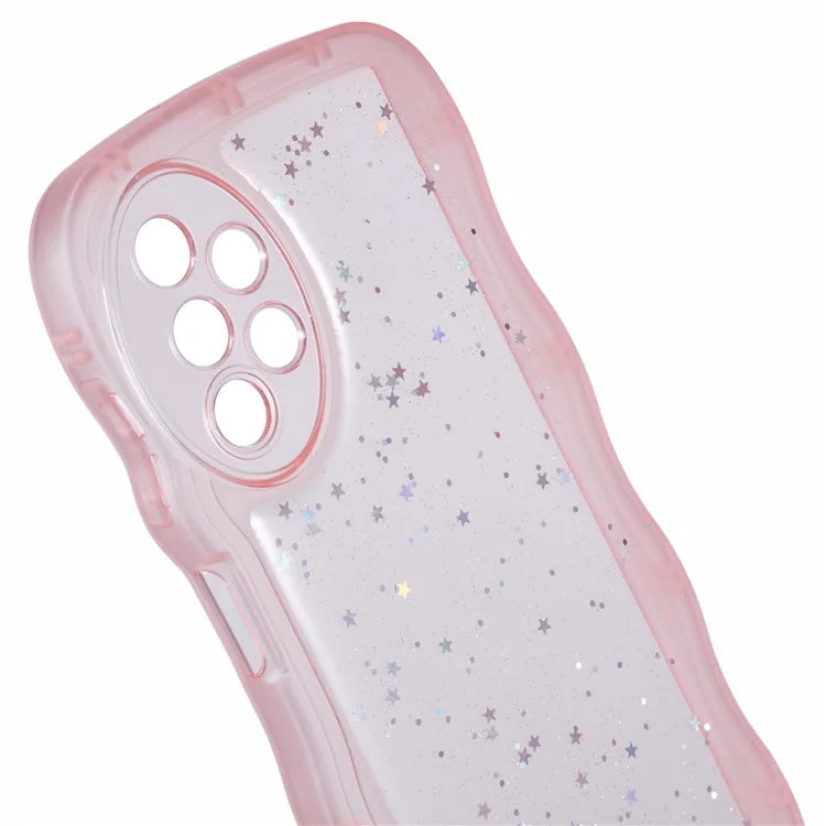 JTW Series for Samsung Galaxy A33 5G TPU Case Wavy Edge Glitter Stars Back Phone Cover