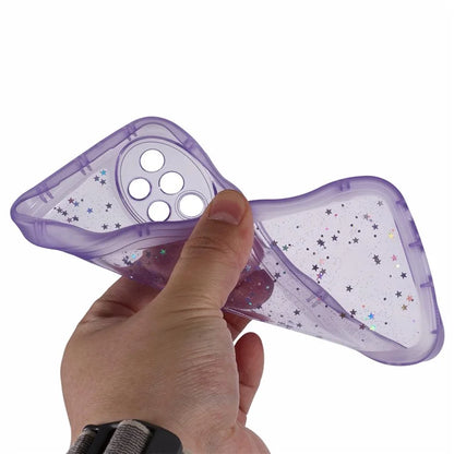 JTW Series for Samsung Galaxy A33 5G TPU Case Wavy Edge Glitter Stars Back Phone Cover