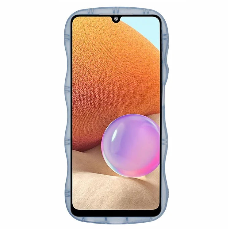 JTW Series for Samsung Galaxy A33 5G TPU Case Wavy Edge Glitter Stars Back Phone Cover