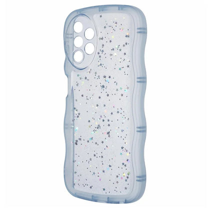 JTW Series for Samsung Galaxy A33 5G TPU Case Wavy Edge Glitter Stars Back Phone Cover