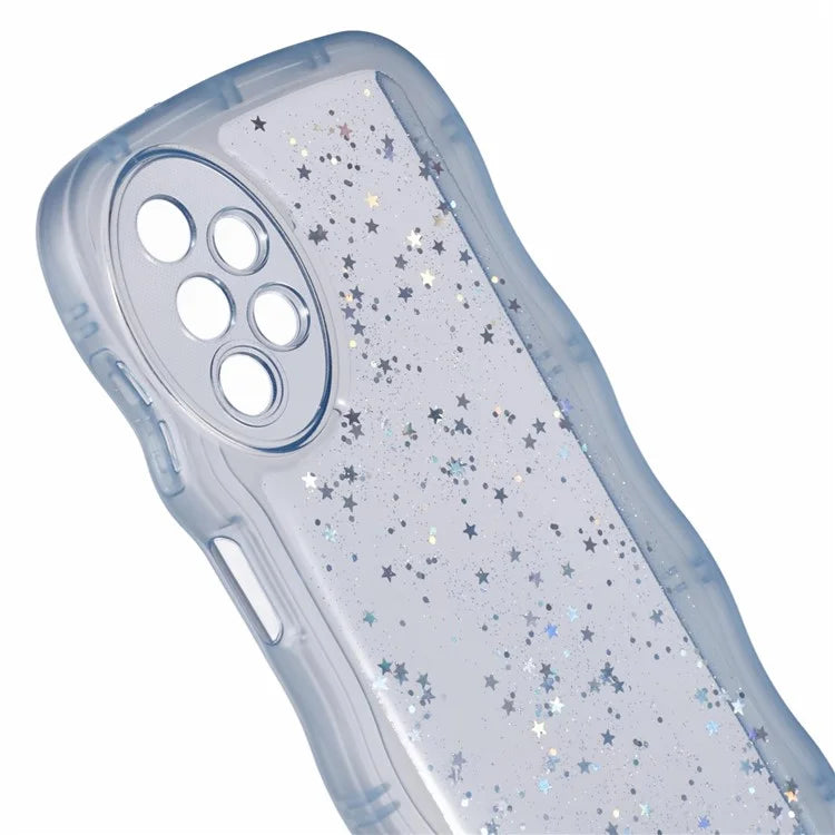 JTW Series for Samsung Galaxy A33 5G TPU Case Wavy Edge Glitter Stars Back Phone Cover