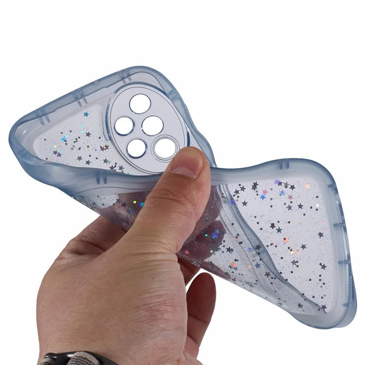 JTW Series for Samsung Galaxy A33 5G TPU Case Wavy Edge Glitter Stars Back Phone Cover