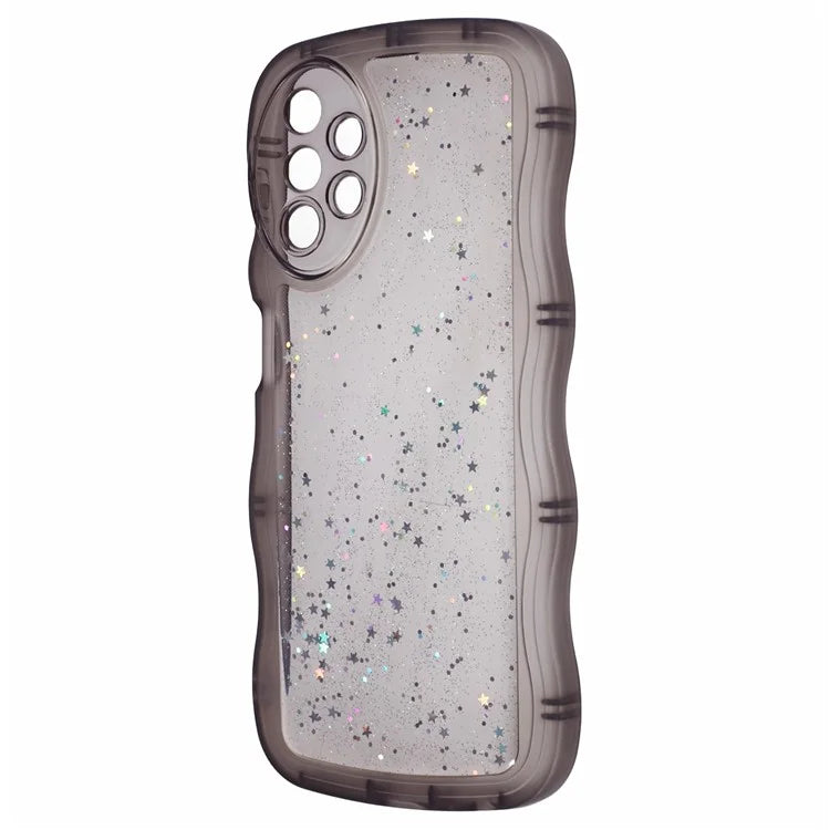JTW Series for Samsung Galaxy A33 5G TPU Case Wavy Edge Glitter Stars Back Phone Cover