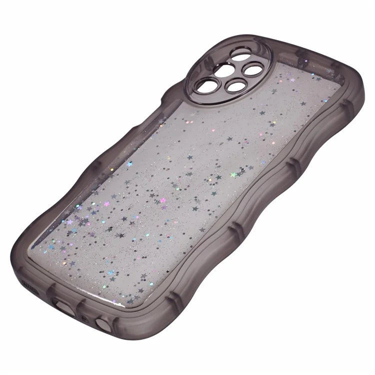JTW Series for Samsung Galaxy A33 5G TPU Case Wavy Edge Glitter Stars Back Phone Cover