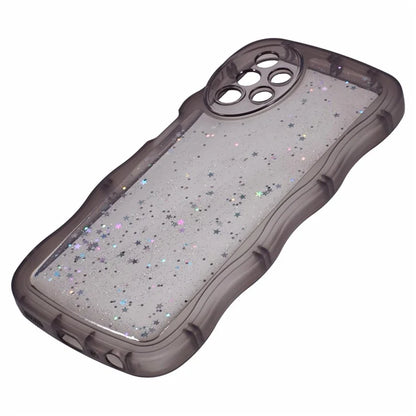 JTW Series for Samsung Galaxy A33 5G TPU Case Wavy Edge Glitter Stars Back Phone Cover