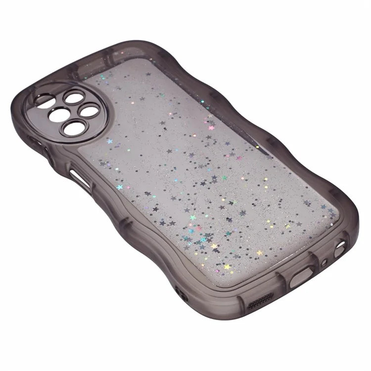 JTW Series for Samsung Galaxy A33 5G TPU Case Wavy Edge Glitter Stars Back Phone Cover