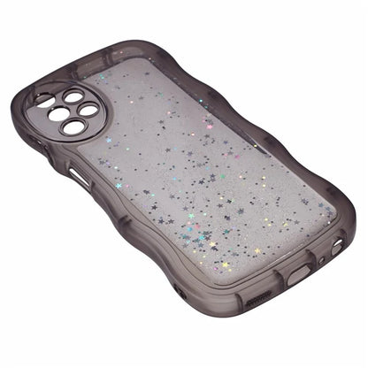 JTW Series for Samsung Galaxy A33 5G TPU Case Wavy Edge Glitter Stars Back Phone Cover