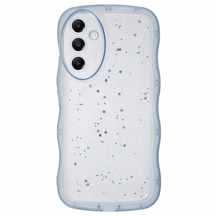 JTW Series for Samsung Galaxy A34 5G Case Wavy Edge Shiny Stars TPU Phone Cover