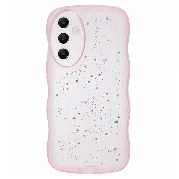 JTW Series for Samsung Galaxy A34 5G Case Wavy Edge Shiny Stars TPU Phone Cover