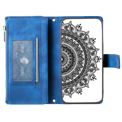 For Xiaomi Redmi Note 13 Pro 4G / Poco M6 Pro 4G Case Zipper Leather Mandala Flower Wallet Phone Cover