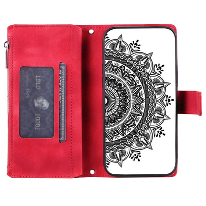For Xiaomi Redmi Note 13 Pro 4G / Poco M6 Pro 4G Case Zipper Leather Mandala Flower Wallet Phone Cover