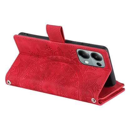 For Xiaomi Redmi Note 13 Pro 4G / Poco M6 Pro 4G Case Zipper Leather Mandala Flower Wallet Phone Cover