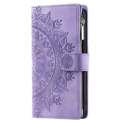 For Xiaomi Redmi Note 13 Pro 4G / Poco M6 Pro 4G Case Zipper Leather Mandala Flower Wallet Phone Cover