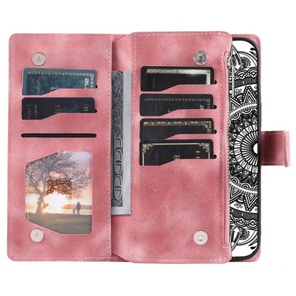 For Xiaomi Redmi Note 13 Pro 4G / Poco M6 Pro 4G Case Zipper Leather Mandala Flower Wallet Phone Cover