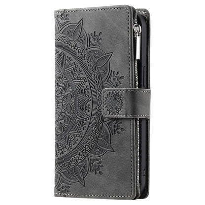 For Xiaomi Redmi Note 13 Pro 4G / Poco M6 Pro 4G Case Zipper Leather Mandala Flower Wallet Phone Cover