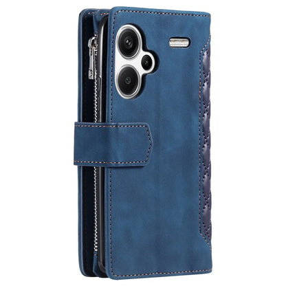 For Xiaomi Redmi Note 13 Pro+ 5G Case Zipper Pocket Flip Leather Phone Cover with Wrist Strap