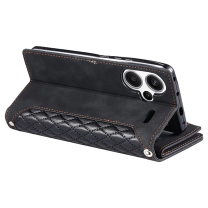 For Xiaomi Redmi Note 13 Pro+ 5G Case Zipper Pocket Flip Leather Phone Cover with Wrist Strap