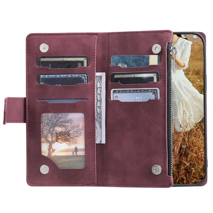 For Xiaomi Redmi Note 13 Pro 5G / Poco X6 5G Case Zipper Leather Phone Cover with Wallet