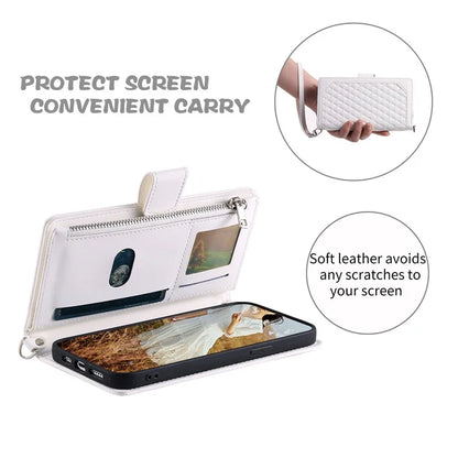 For Xiaomi Redmi Note 13 Pro 5G / Poco X6 5G Case Zipper Leather Phone Cover with Wallet