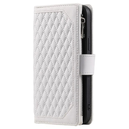 For Xiaomi Redmi Note 13 Pro 4G / Poco M6 Pro 4G Case Rhombus Leather Zipper Pocket Phone Cover