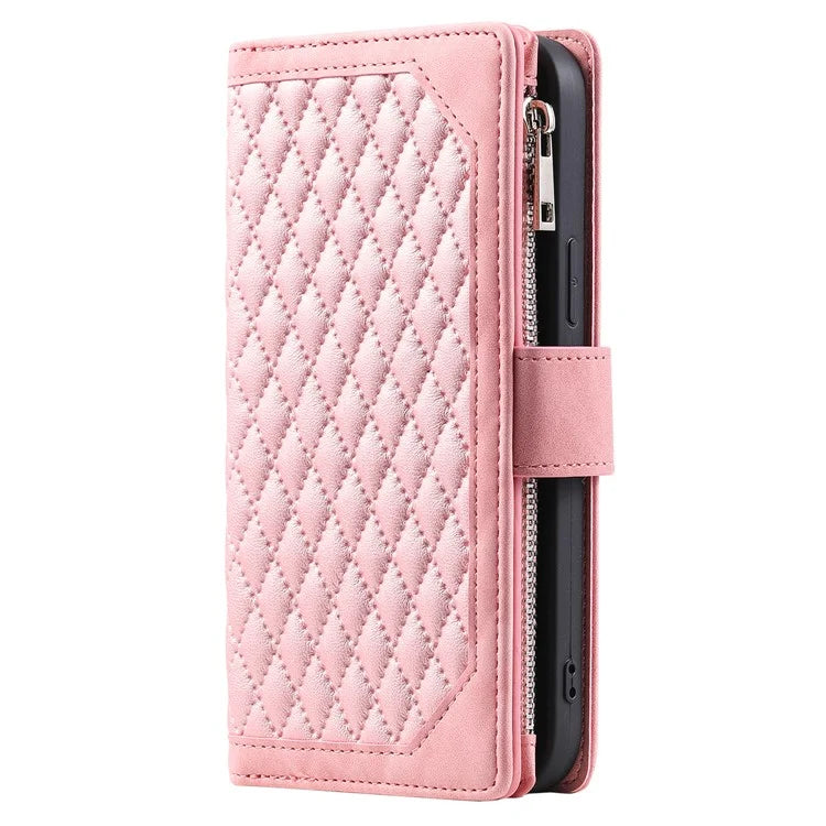For Xiaomi Redmi Note 13 5G Zipper Pocket Phone Case PU Leather Wallet Phone Cover