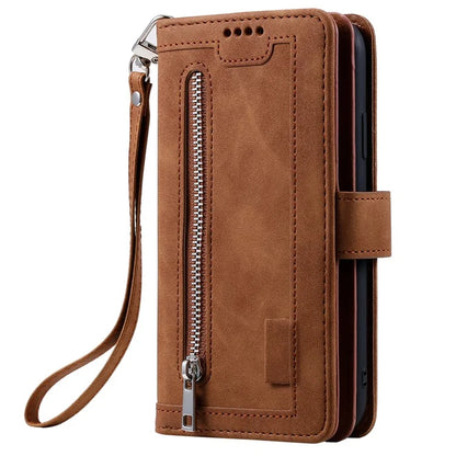 For Xiaomi Redmi Note 13 5G Cover 9 Retro Card Slots Wallet PU Leather Stand Phone Case