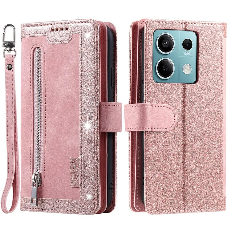 For Xiaomi Redmi Note 13 5G Cover 9 Retro Card Slots Wallet PU Leather Stand Phone Case