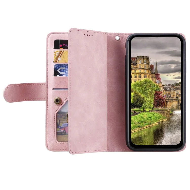 For Xiaomi Redmi Note 13 5G Cover 9 Retro Card Slots Wallet PU Leather Stand Phone Case