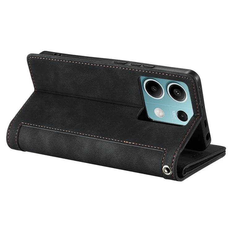 For Xiaomi Redmi Note 13 5G Cover 9 Retro Card Slots Wallet PU Leather Stand Phone Case