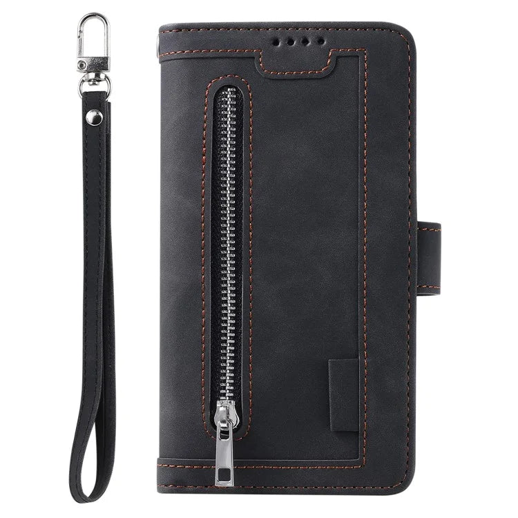 For Xiaomi Redmi Note 13 5G Cover 9 Retro Card Slots Wallet PU Leather Stand Phone Case