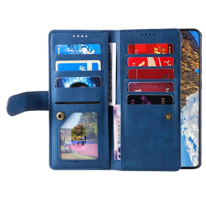 For Xiaomi Redmi Note 13 Pro 4G / Poco M6 Pro 4G Cover 9 Card Slots Wallet PU Leather Foldable Stand Phone Case
