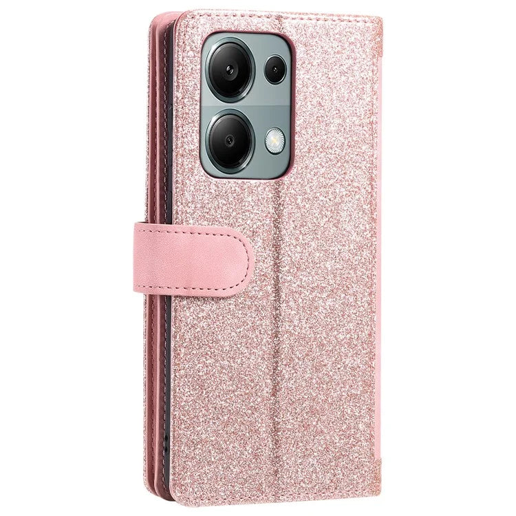 For Xiaomi Redmi Note 13 Pro 4G / Poco M6 Pro 4G Cover 9 Card Slots Wallet PU Leather Foldable Stand Phone Case