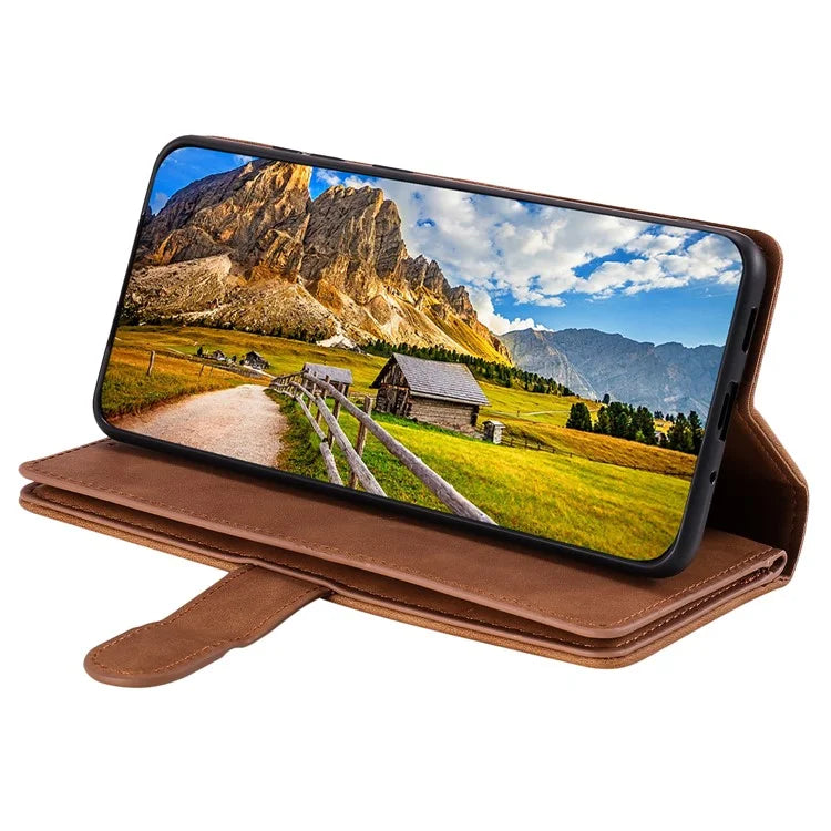 For Xiaomi Redmi Note 13 Pro 4G / Poco M6 Pro 4G Cover 9 Card Slots Wallet PU Leather Foldable Stand Phone Case