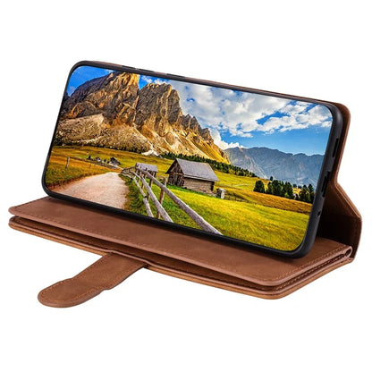 For Xiaomi Redmi Note 13 Pro 4G / Poco M6 Pro 4G Cover 9 Card Slots Wallet PU Leather Foldable Stand Phone Case